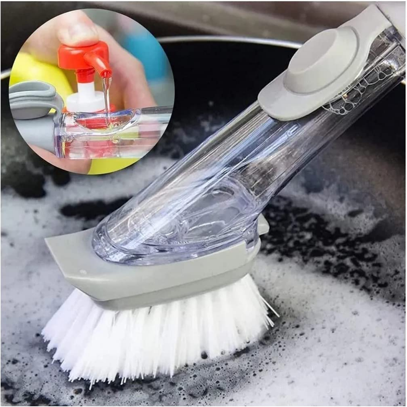 Escova de Limpeza 2 em 1 com Dispenser