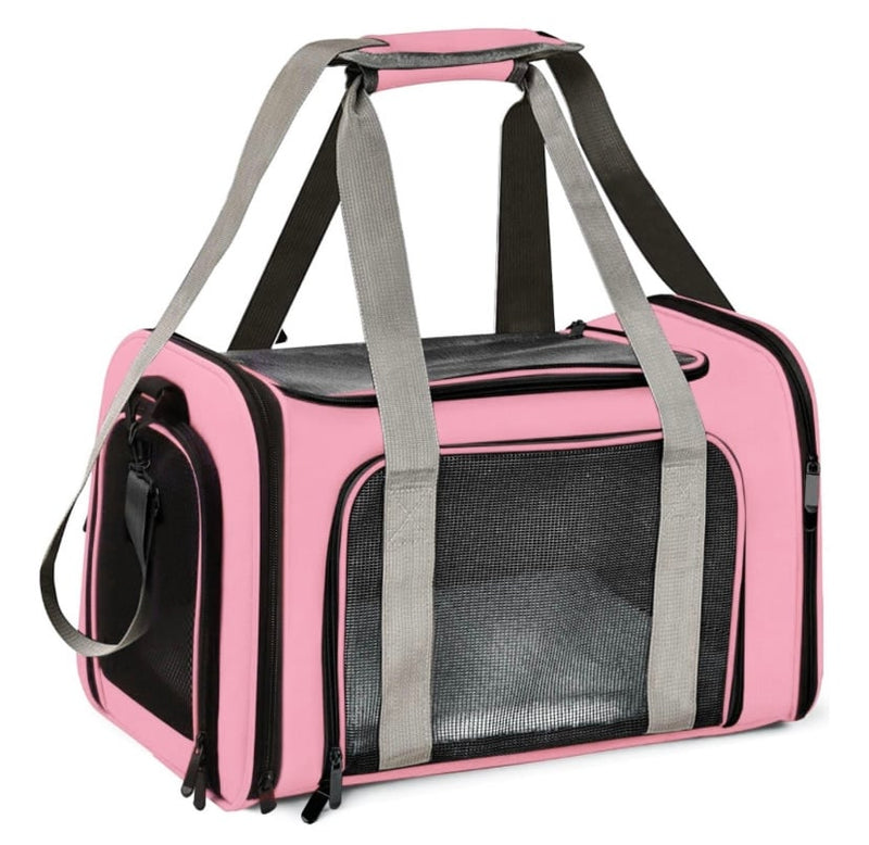 Bolsa de Transporte para Pet Avião Luxo - Rosa